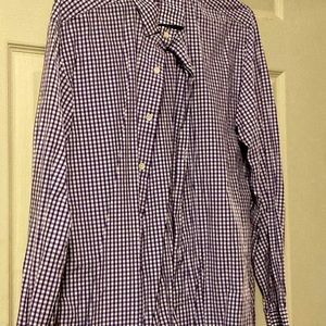 Canali Contemporary-Fit check dress shirt. Men L